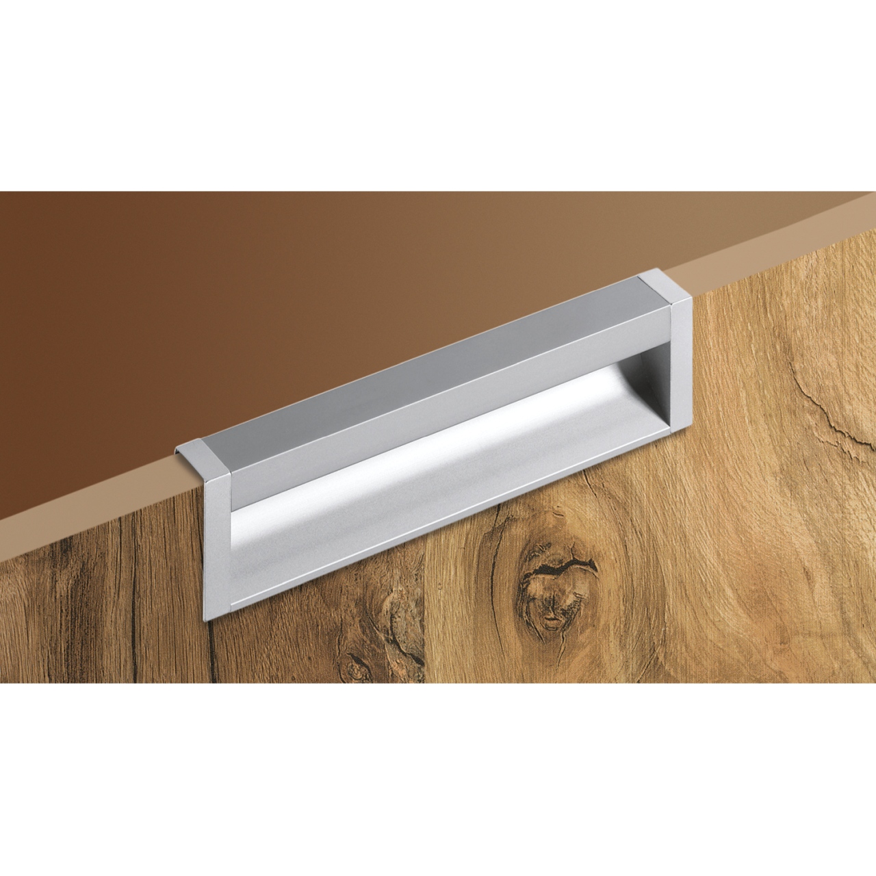 HETTICH Einsetzgriff Capris, L 1200 mm, B 21 mm, H 46 mm, Aluminium eloxiert, 9149293