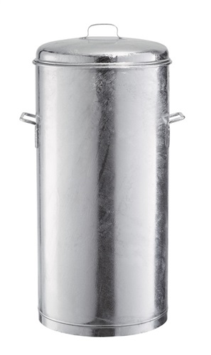 RENNER Mülltonne 100l Stahlbl.TZN m.losem Deckel
