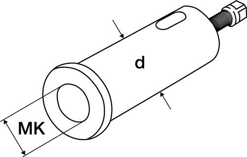 TECWERK Morsekonushülse f.Stahlhalterkopf B f.Wechselhalter MK3 AD 40mm TECWERK