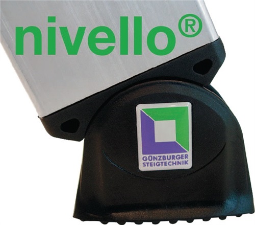 GÜNZBURGER Stufenstehleiter 6 Stufen Alu.Gesamt-H.2050mm m.ergo-pad-Griffzone MUNK