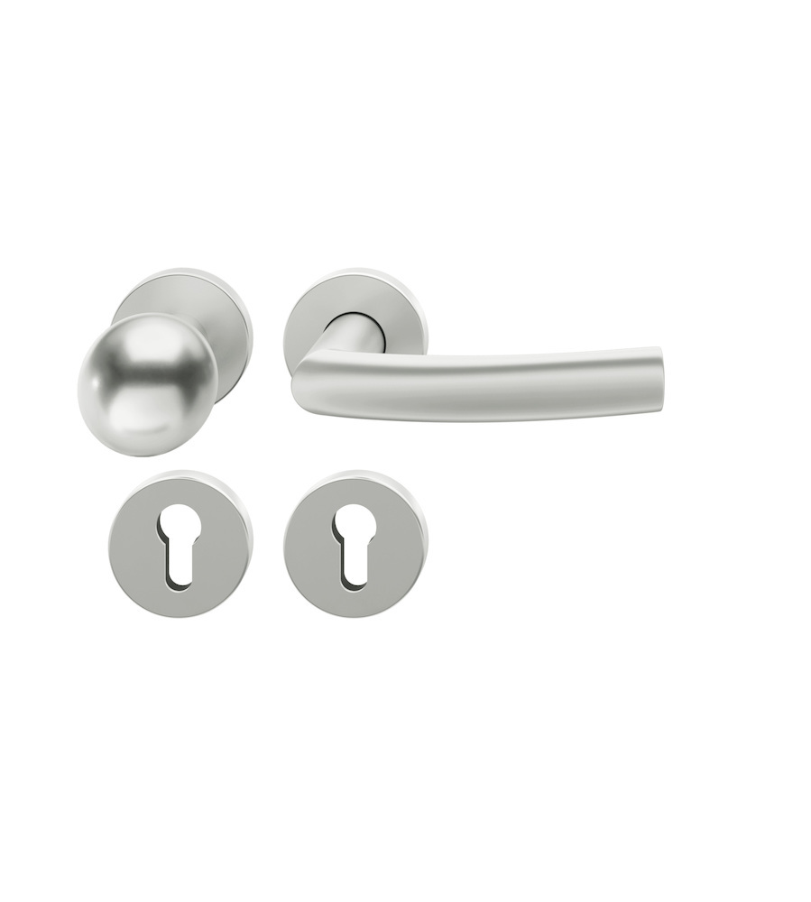 FSB Wechselgarnitur mit Rosetten 12 1107, ASL, rund, VK 8 mm, Aluminium