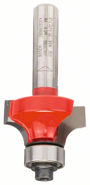 BOSCH Abrundfräser Expert for Wood, 8 mm, D 25,4 mm, R1 6,35 mm, L 12,7 mm, G 55 mm