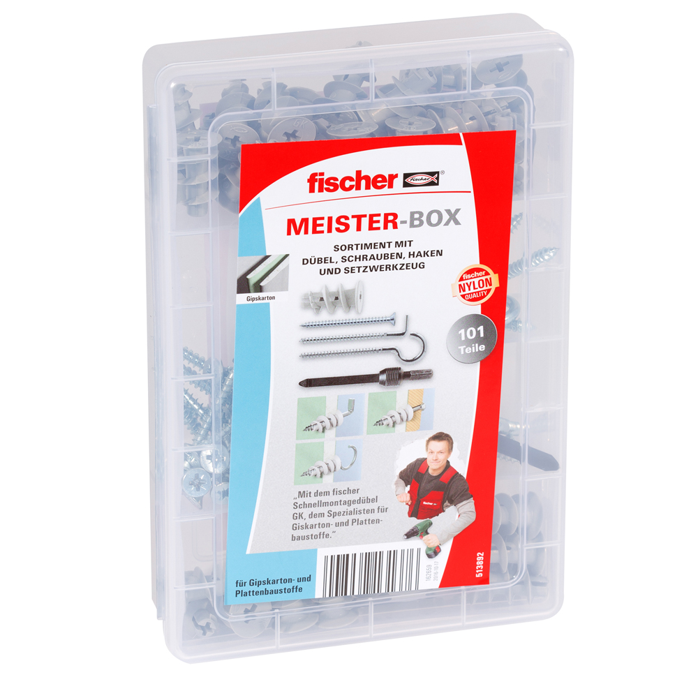 FISCHER MeisterBox GK + Schrauben + Haken (100)