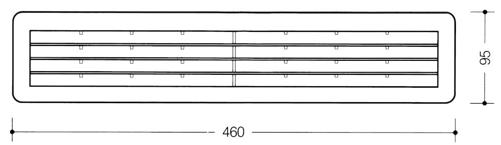 HEWI Lüftungsgitter 800PSB, Polystyrol