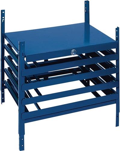 Nordwest Schubladenelement LOGS 220 H520xB540xT390mm 4 Schubl.abschl.f.Kästen blau