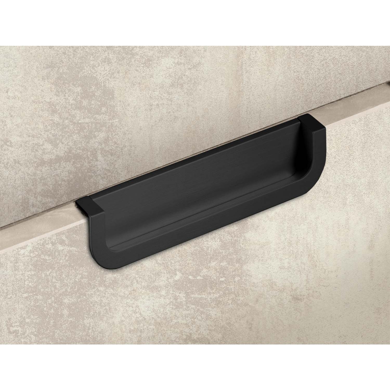 HETTICH Einsetzgriff Athena, Bohrabstand 160 mm, L 170 mm, B 19 mm, H 36 mm, Schwarz matt, 9345372