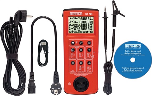 BENNING Gerätetester ST 725 Batterie-/Netzbetrieb L270xB115xH55mm BENNING