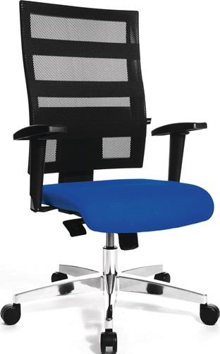 TOPSTAR Bürodrehstuhl m.Punktsynchrontechnik schwarz/blau 450-550mm Trgf.110kg