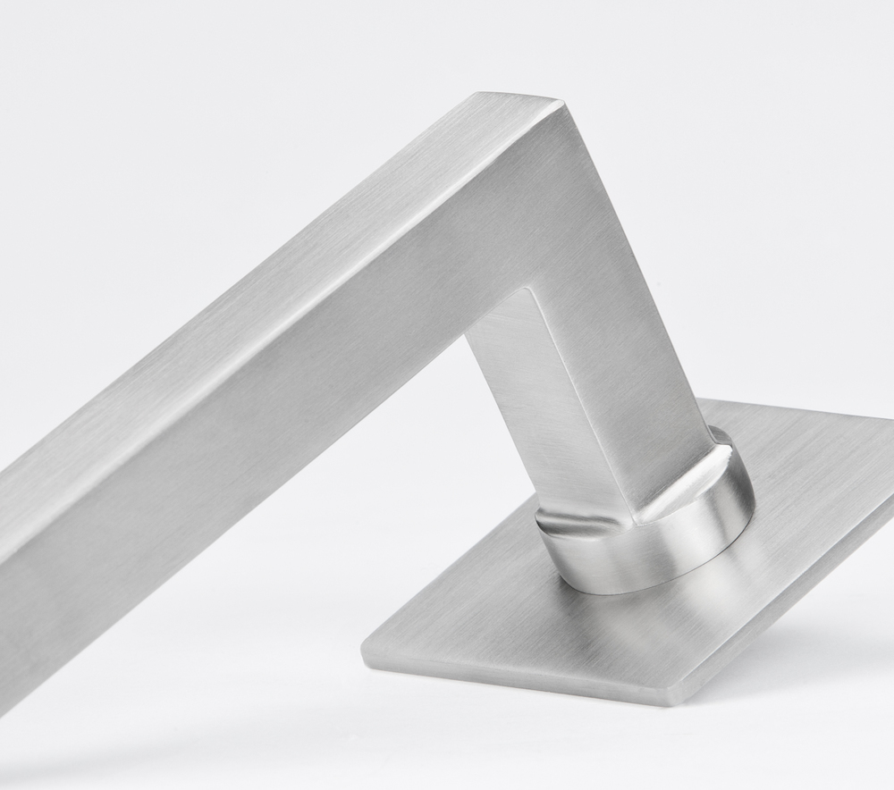 HERMAT Wechselgarnitur mit Rosetten SQUARE 1835/2611.FL/3127/K, Edelstahl