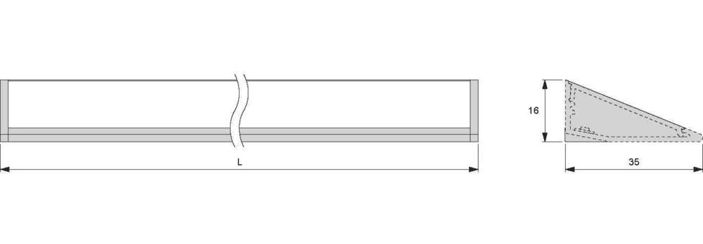 L&S Keilprofilleuchte, 900 mm