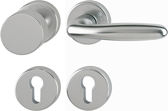 HOPPE® Wechselgarnitur mit Rosetten Verona 58/42KV/42KVS/1510, Aluminium HOPPE® Wechselgarnitur mit Rosetten Verona 58/42KV/42KVS/1510, Aluminium