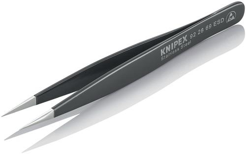KNIPEX Präzisionspinzette L.130mm ger.kräftig rostfr.antimagn.elektr.ableitend KNIPEX