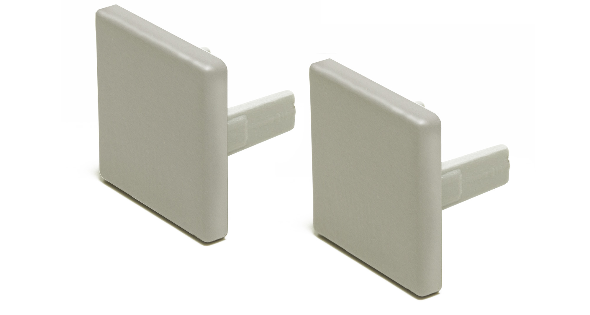 L&S Endkappenset und Befestigung (2 Stück) aluminium