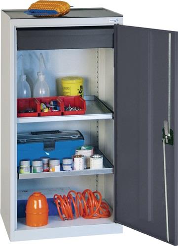 STUMPF Werkzeug-/Beistellschrank H1000xB500xT500mm 1Schubl.,2Bd.lichtgrau/enzianblau