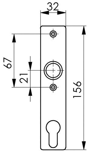 AMF Zylinderkurzschild 497Z LM F1/silberf.PZ 72mm AMF