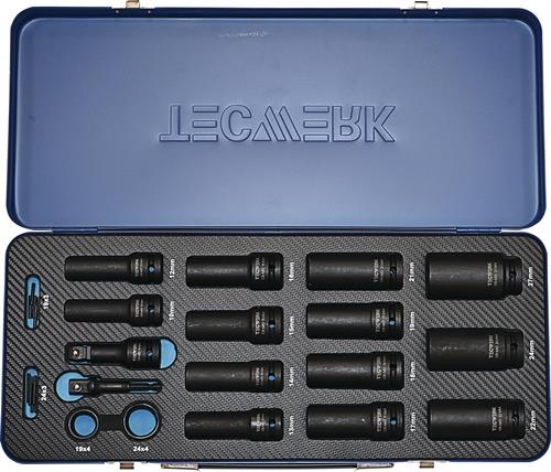 TECWERK Kraftstecknusssatz 35-tlg.1/2 Zoll lang,6-kant TECWERK