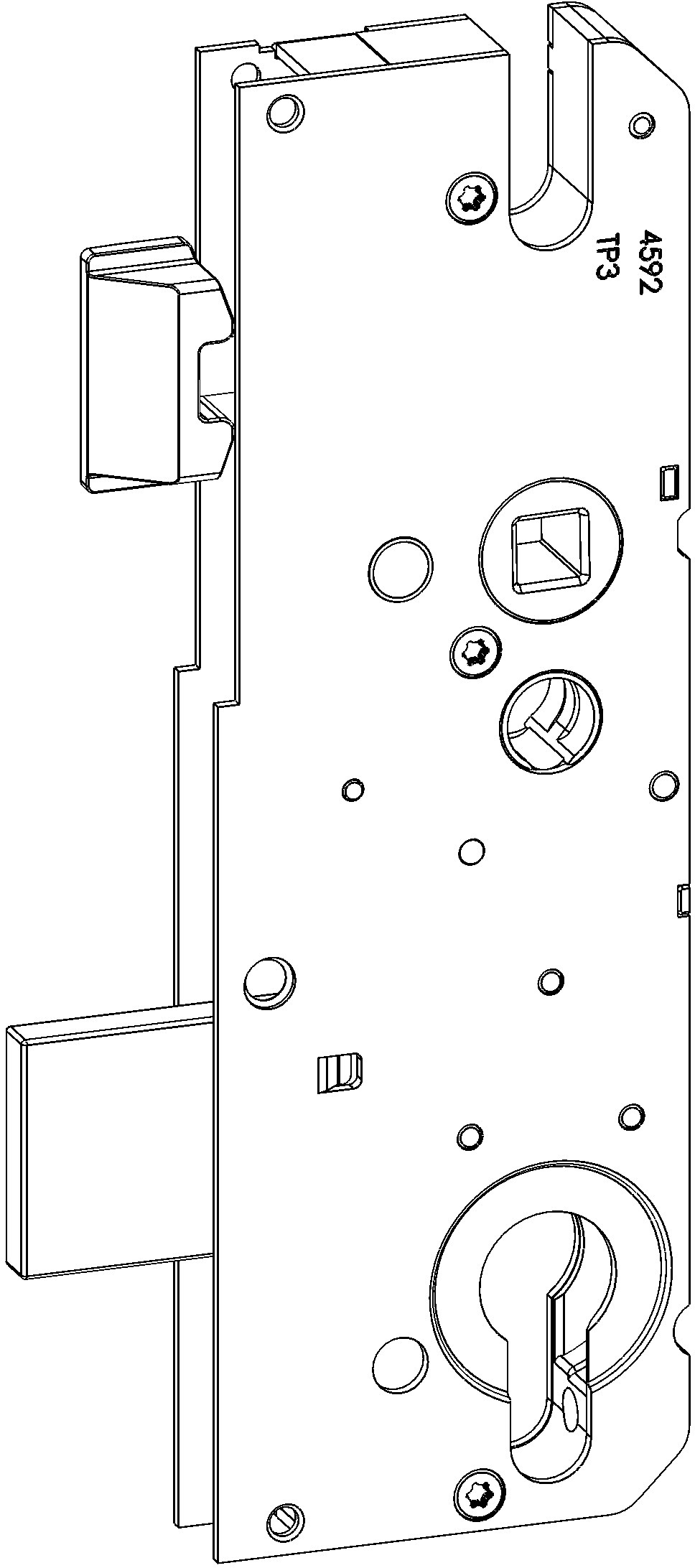 WINKHAUS Schlosskasten STV G3 SK TP3, 8/92, umstellbare Falle, Stahl