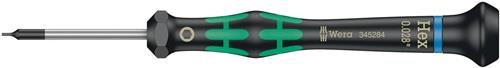 WERA Elektronikerschraubendreher 2054 0,7mm Klingen-L.40mm Hex-Plus