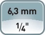 PROMAT Drehmomentschlüssel 1/4 Zoll 5-25 Nm Skalenteilung 0,1 Nm PROMAT