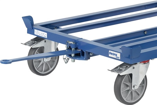 FETRA Deichsel m.Kuppl.Winkelstahl brillantblau,RAL5007 f.Palettenfahrgestell