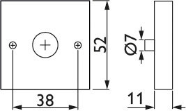 HERMAT Drückerrosette 2011.K, Edelstahl