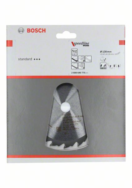 BOSCH Kreissägeblatt Speedline Wood, 130 x 16 x 2,0 mm, 18