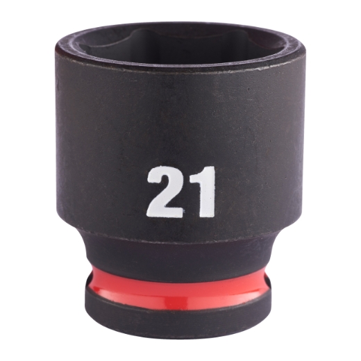 MILWAUKEE 21 x 34 mm SHOCKWAVE Schlagnuss 3/8" kurz