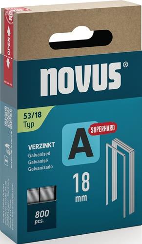 NOVUS Feindrahtklammer A Typ 53 Klammer-B.11,3mm 18mm 0,75mm superhart 800 St.NOVUS