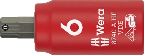 WERA Steckschlüsseleinsatz 8740 A VDE HF 1/4 Zoll SW 6mm L.45mm WERA