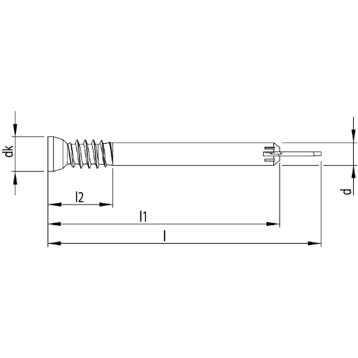 HECO WS-T 7,0 x 113, Stabdübel, Zylindersenkkopf, T-Drive, UK-Gewinde, verzinkt blau, A2K, gleitbeschichtet