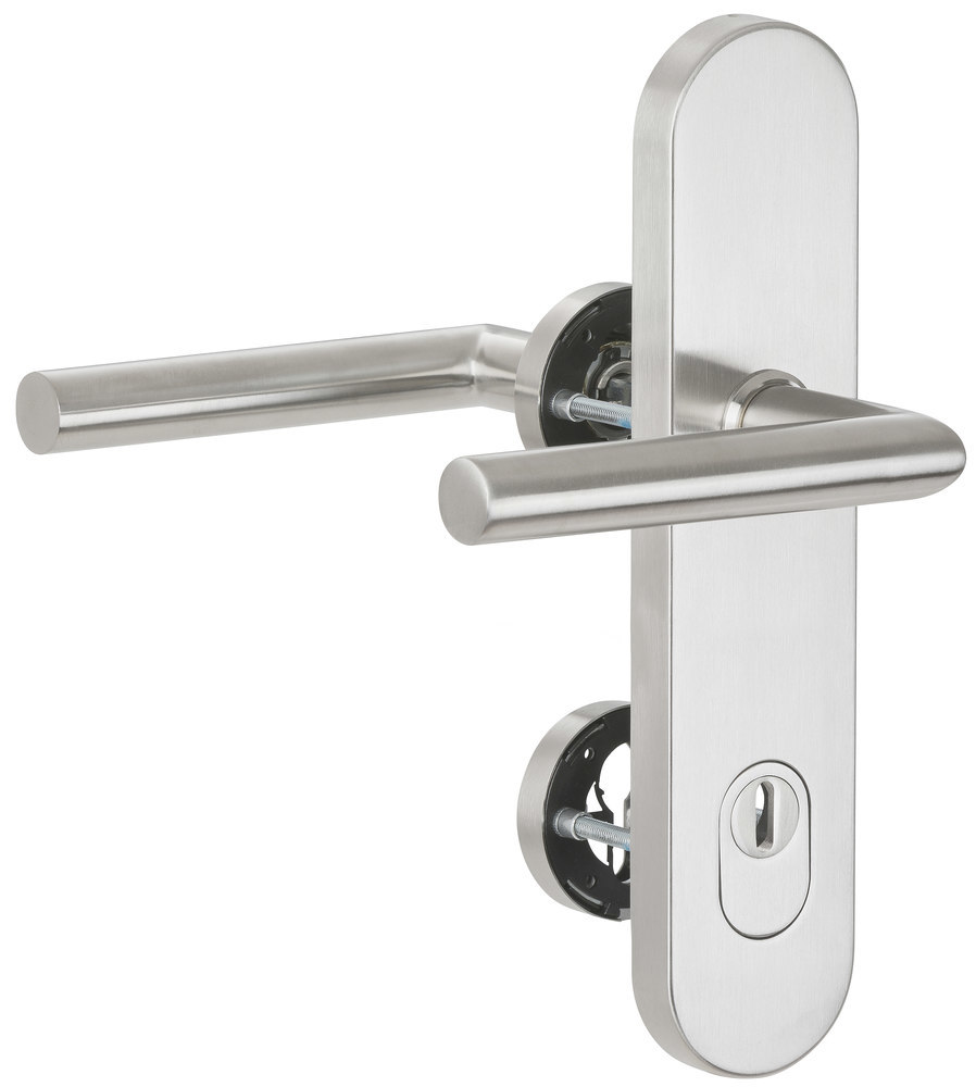 HERMAT Schutz-Kombi-Drückergarnitur BASIC 02 1802.ROS/2089.KSH, Edelstahl