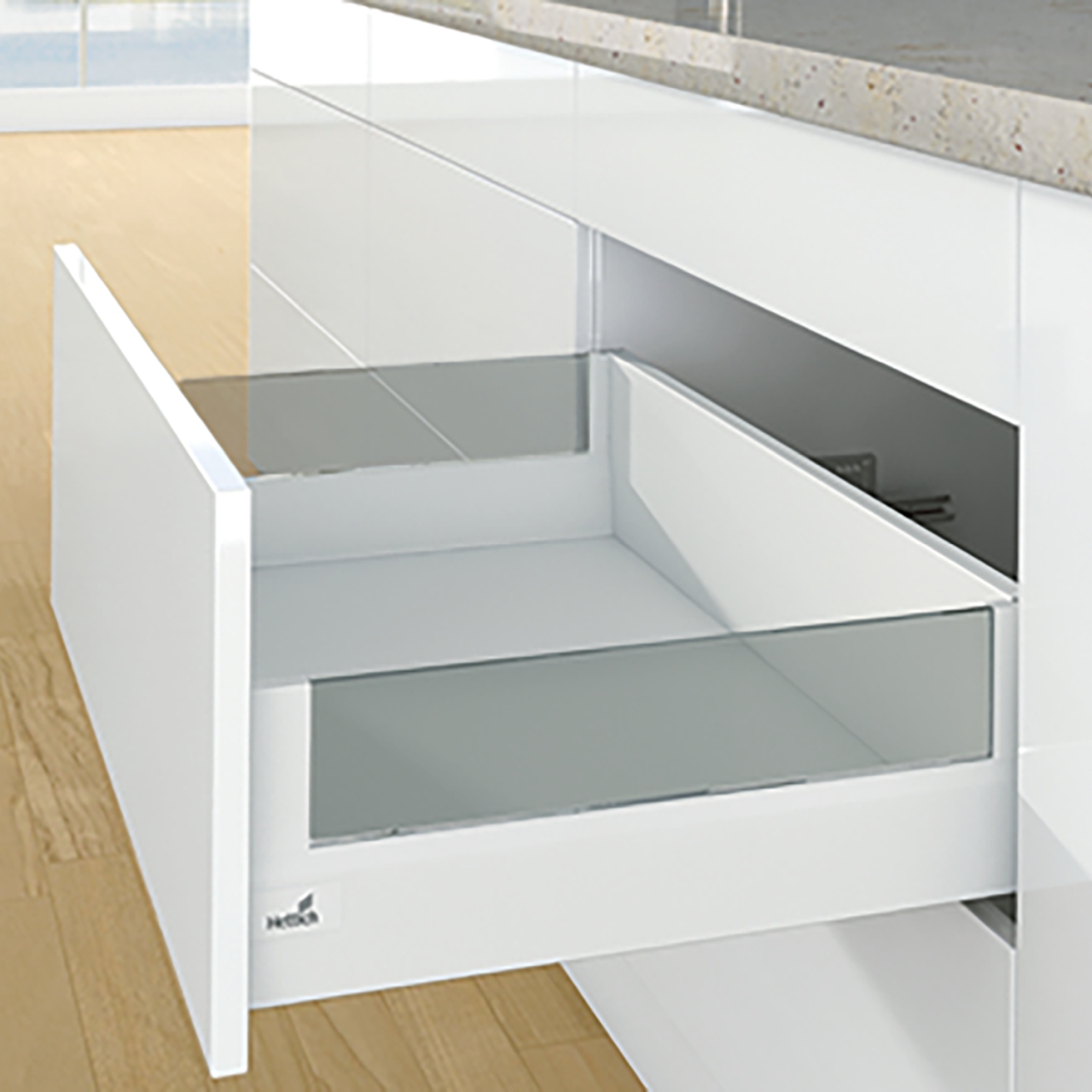 HETTICH ArciTech DesignSide Glas, 350 mm, (186/94, 218/126) , links / rechts, 9282675