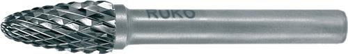 RUKO Frässtift RBF D.12mm Kopf-L.25mm Schaft-D.6mm HM Blank Verz.KVZ 4 RUKO