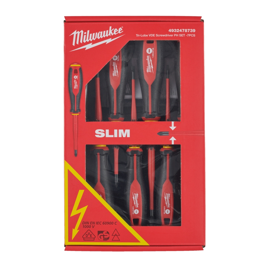 Tri-Lobe VDE Screwdriver PH SET -7PCS