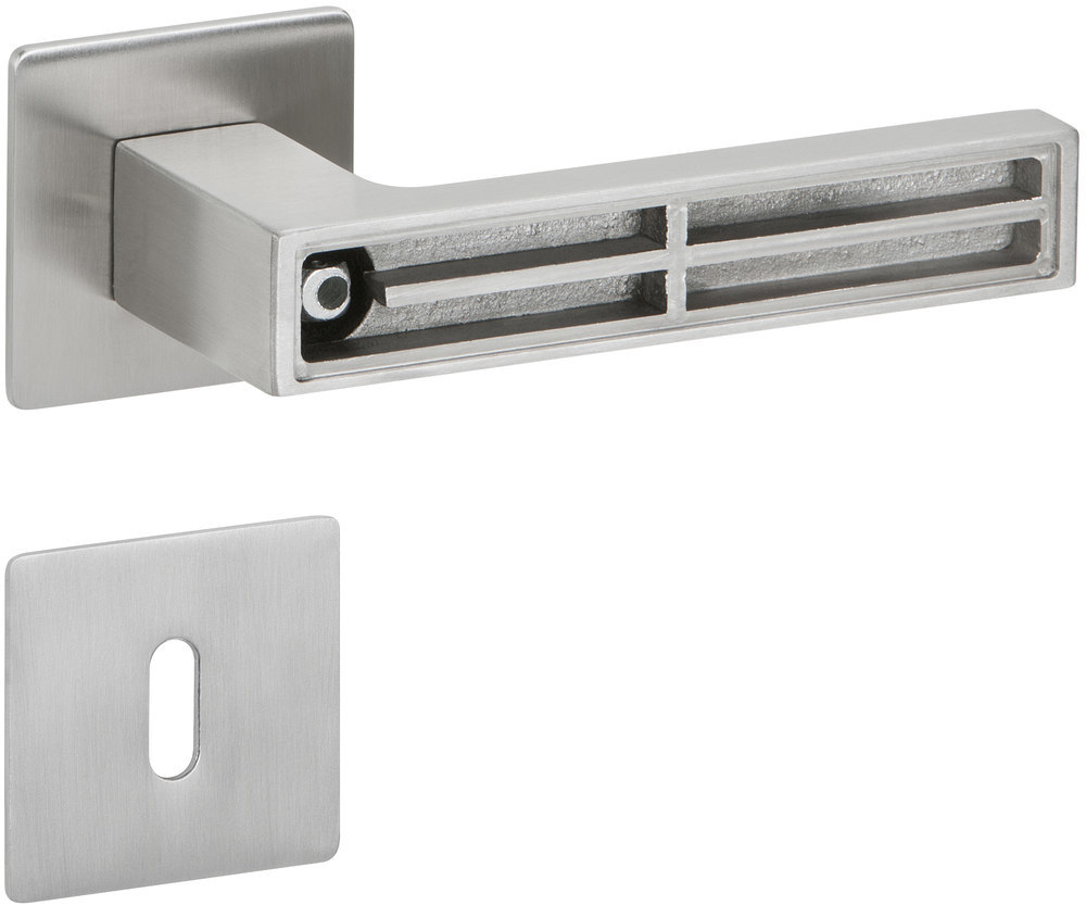 HERMAT Drückergarnitur ohne Schlüsselrosette MAG TEMPTATION 1682.MAG/2611.FL, Materialkombination