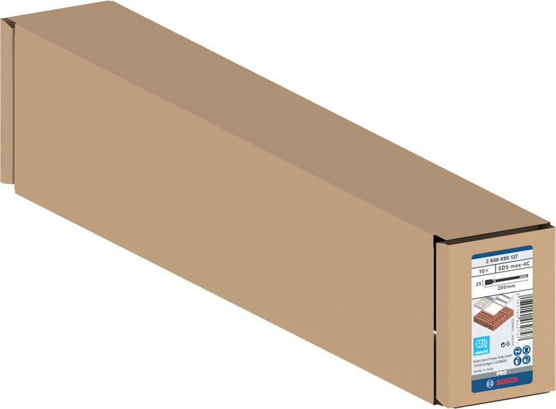 BOSCH Flachmeißel mit SDS max-Aufnahme, 280 x 25 mm, 10er-Pack