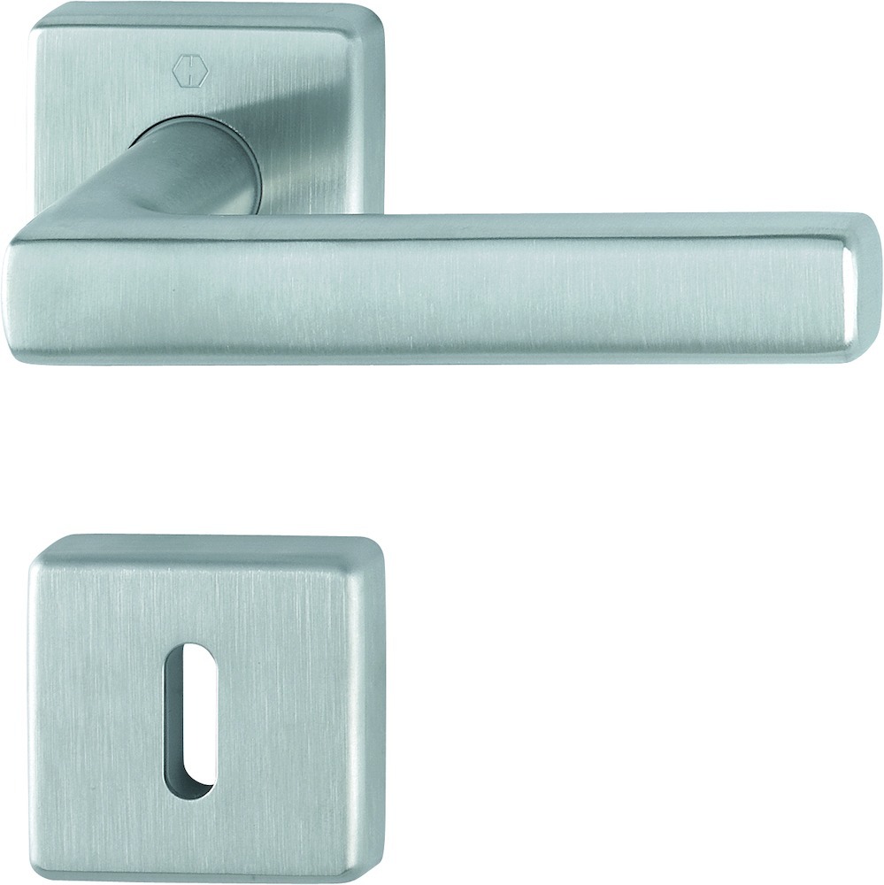 HOPPE® Drückergarnitur mit Rosetten Dallas E1643/52/52KVS, Edelstahl, 10721717 HOPPE® Drückergarnitur mit Rosetten Dallas E1643/52/52KVS, Edelstahl, 10721717