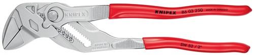 KNIPEX Zangenschlüssel L.250mm Spann-W.52mm verchr.Ku.-Überzug KNIPEX KNIPEX Zangenschlüssel L.250mm Spann-W.52mm verchr.Ku.-Überzug KNIPEX