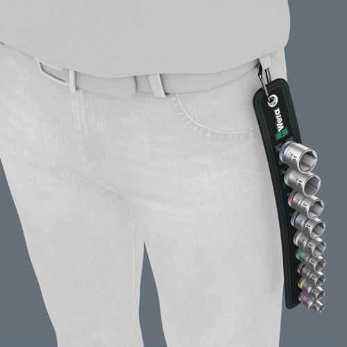WERA Steckschlüsseleinsatzset Belt B 4 10-tlg.SW 19 / 8mm Antr.10mm (3/8) Zoll WERA WERA Steckschlüsseleinsatzset Belt B 4 10-tlg.SW 19 / 8mm Antr.10mm (3/8) Zoll WERA
