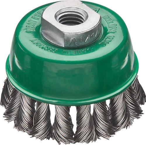 LESSMANN Topfbürste D.65mm M14 Drahtstärke 0,5mm VA Wechselzopf 12500min-¹ LESSMANN