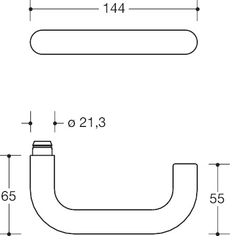 HEWI Drückergarnitur mit Kurzschild 111XAH01.110, VK 8 mm, Edelstahl
