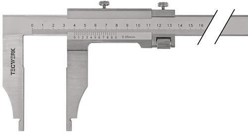TECWERK Werkstattmessschieber DIN 862 300mm Schnabel-L.90mm TECWERK