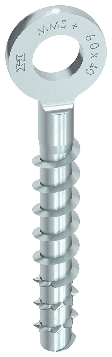 HECO MULTI-MONTI-plus R 6,0 x 40, Ringanker, Setzwerkzeug, verzinkt blau, A2K