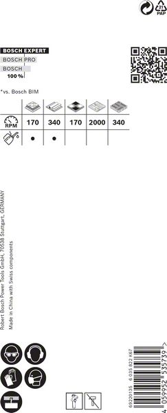 BOSCH EXPERT Tough Material Lochsäge, 51 x 60 mm. Für Dreh- und Schlagbohrer