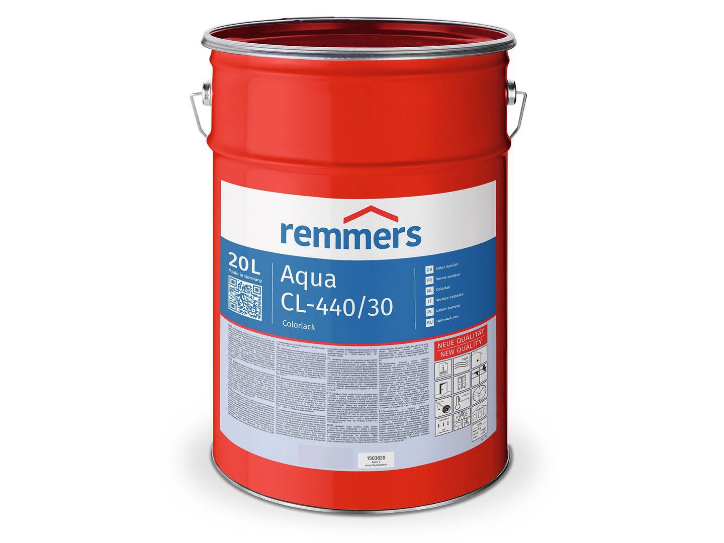 REMMERS Aqua CL-440-Colorlack weiß (RAL 9016) halbmatt 20 l