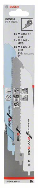 BOSCH Stichsägeblatt-Set für Bosch-Multisäge, 3-teilig, für PFZ 500 E