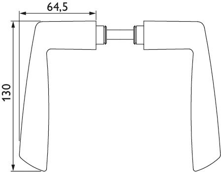 HERMAT Türdrückerpaar TWIST 1290, Edelstahl