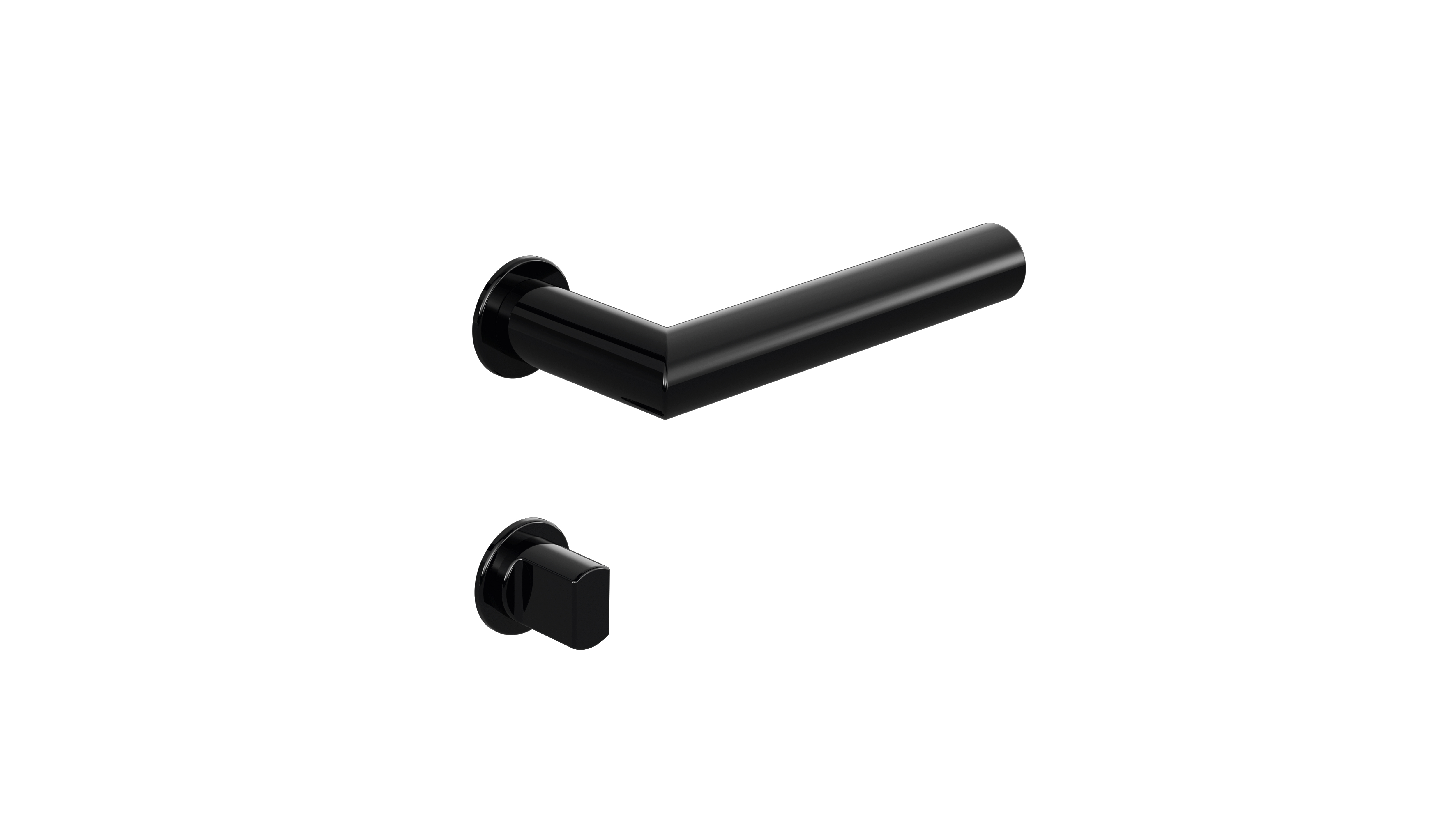 HEWI Frei-Besetzt-Garnitur, System 162, Vierkant 8, Türstärke 40, tiefschwarz