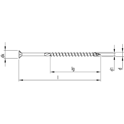HECO UNIX-top, Senkkopf mit Frästaschen, T-Drive, Teilgewinde, verzinkt blau, A2K, gleitbeschichtet