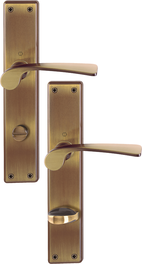 HOPPE® Drückergarnitur mit Langschild Bern M158/311, Messing HOPPE® Drückergarnitur mit Langschild Bern M158/311, Messing